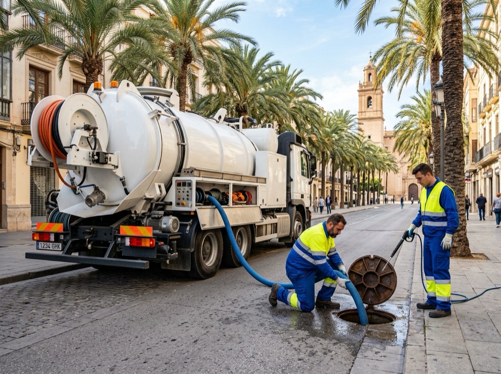 Camión cuba mixto en Elche